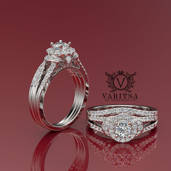 Gold Diamond Bridal Wedding Set (0.65 ct. tw.) - 01US51